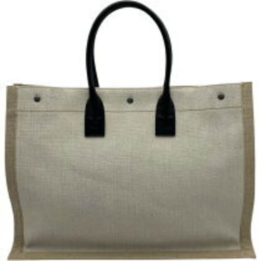Saint Laurent Noe Black Gauche Bag Tote Rive White